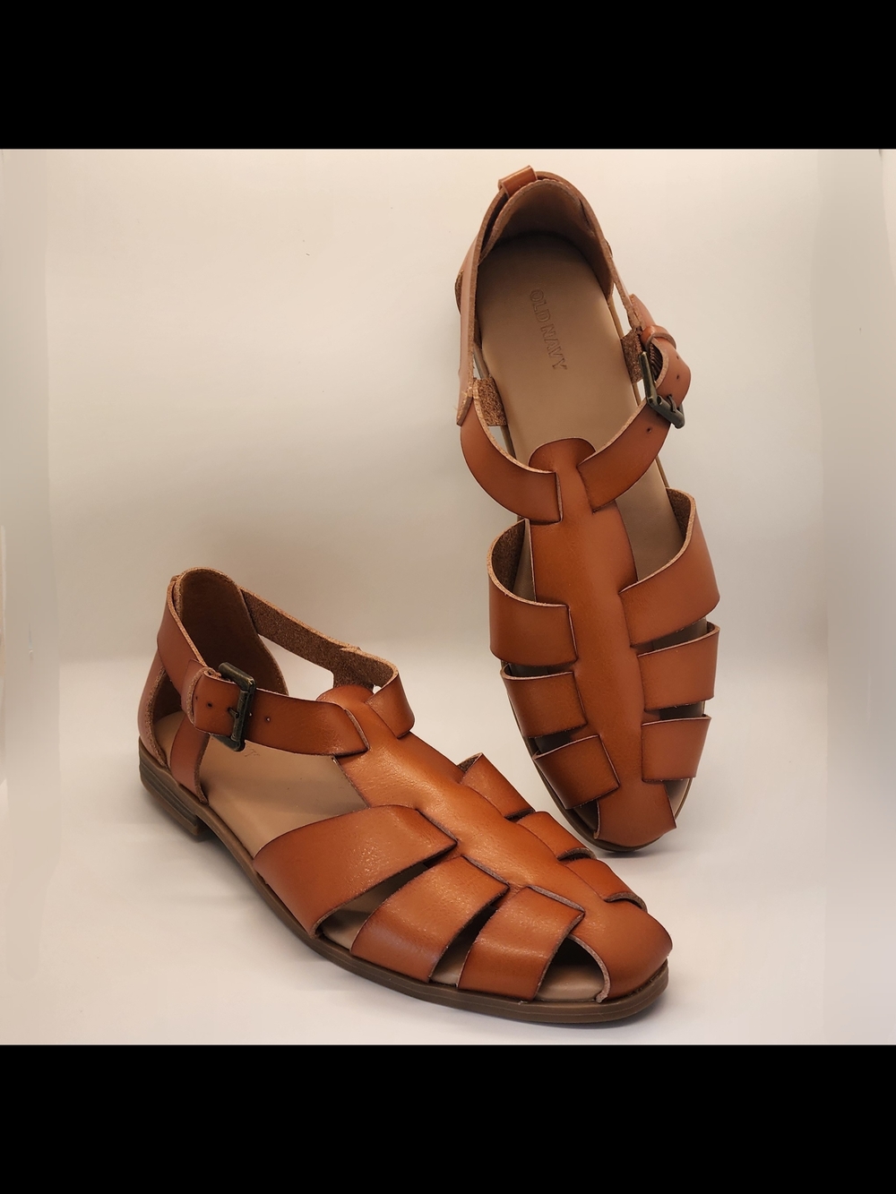Old Navy Women's Tan/Brown Fisherman Sandals | Women's Strappy Sandals| Size 9.5